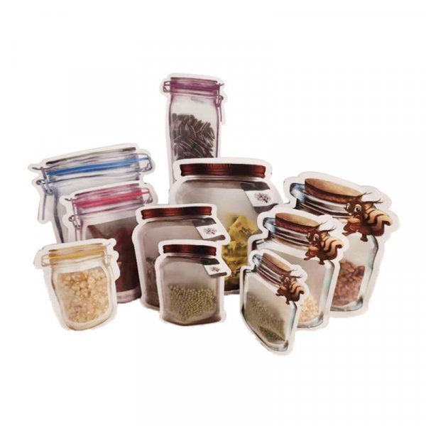 Clear Zip Lock MASON JARS Plastic Bags